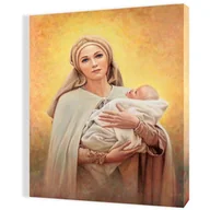 Ikony i obrazy sakralne - Obraz religijny na płótnie Matka Boża z Dzieciątkiem Jezus - miniaturka - grafika 1