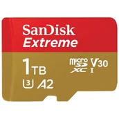 Karty pamięci - KARTA SANDISK EXTREME microSDXC 1 TB 160/90 MB/s A2 C10 V30 UHS-I U3 Mobile - miniaturka - grafika 1