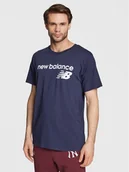 Koszulki męskie - New Balance T-Shirt Classic Core Logo MT03905 Granatowy Athletic Fit - miniaturka - grafika 1