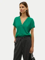 Bluzki damskie - Vero Moda Bluzka Bella 10327551 Zielony Regular Fit - miniaturka - grafika 1