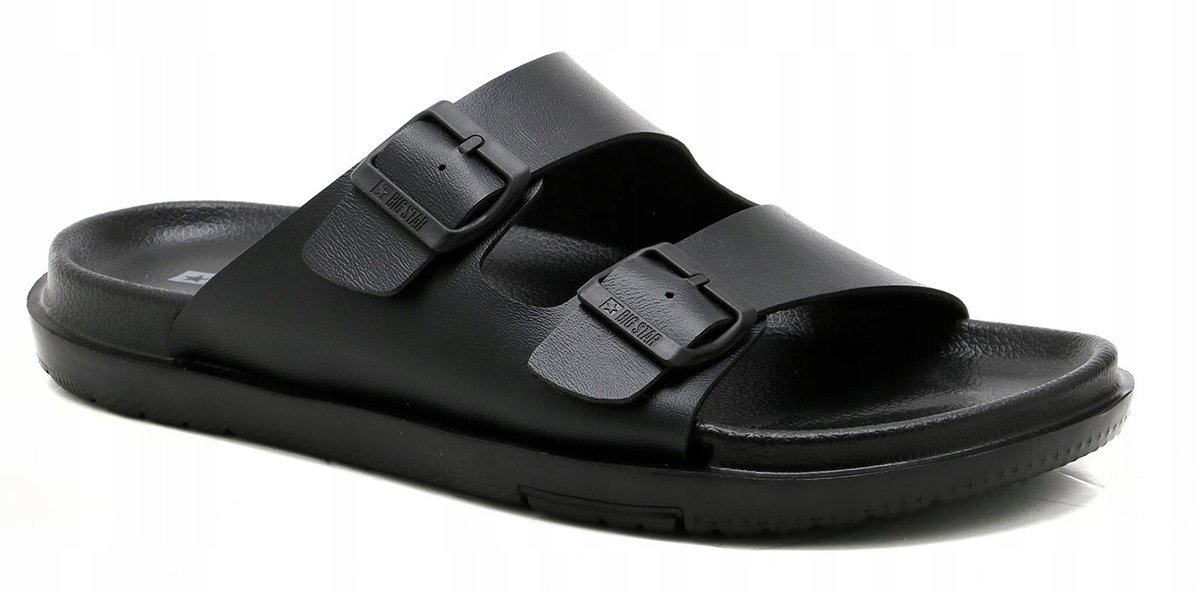 Klapki Męskie Basen Plaża Big Star Nn174597 Piankowe Kapcie Czarne 42