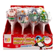 Gumy do żucia, lizaki, dropsy - Maxco Lizak Xmas Zestaw Świątecznych Lizaków Mini Candy Lolipops 48X12G - miniaturka - grafika 1