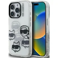 Etui i futerały do telefonów - Etui KARL LAGERFELD Iml Multi K&C Head Pattern do Apple iPhone 16 Pro Przezroczysty - miniaturka - grafika 1
