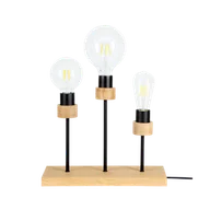 Lampy stojące - Britop Chandelle lampa stołowa 3-punktowa dąb olejowany/czarny 84149374 84149374 - miniaturka - grafika 1