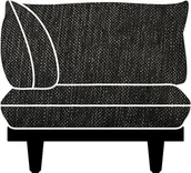 Akcesoria i części AGD - Pokrowiec na narożnik Paletti czarny materiałowy - miniaturka - grafika 1