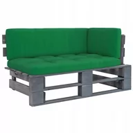 Meble ogrodowe - Ogrodowa sofa narożna z palet, szara, drewno sosnowe kod: V-3066558 - miniaturka - grafika 1