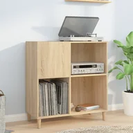 Szafki RTV - vidaXL Szafka na płyty, dąb sonoma, 84,5x38x89 cm - miniaturka - grafika 1