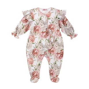 BGL-90399 Pajac bawełniany rozpinany PRINT Anet 56 - Pajacyki dla niemowląt - miniaturka - grafika 1