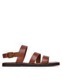 Sandały damskie - Gino Rossi Sandały ALMA-118077 Brązowy - miniaturka - grafika 1