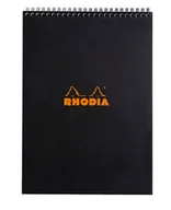Notesy i bloczki - Notatnik Rhodia A4, linie, czarny - miniaturka - grafika 1