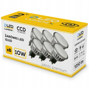 6x Żarówka Led GU10 10W 1050lm DIM Ściemnialna Premium Wydajna na lata - Żarówki LED - miniaturka - grafika 1