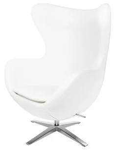 King Home Fotel EGG SZEROKI PU biały HE-066.TX202.01 [17027824] - Fotele - miniaturka - grafika 1