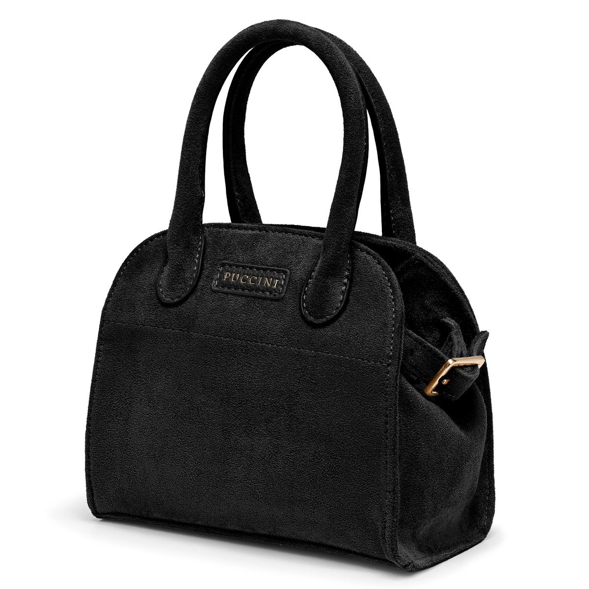 PUCCINI Torebka Damska Mała Do Ręki Dopinany Pasek Czarna BK2251024T-1