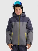 Kurtki i płaszcze dla chłopców - 4F Kurtka narciarska membrana 5000 chłopięca - szara 164 (13-14 lat) - miniaturka - grafika 1