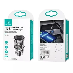 USAMS Ład. sam. C31 3A 2xUSB-A Fast Charge czarny/black CC162CC01(US-CC162) - Ładowarki samochodowe - miniaturka - grafika 24