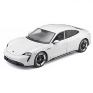 Samochody i pojazdy dla dzieci - Bburago Porsche Taycan Turbo S White 1:24 - miniaturka - grafika 1