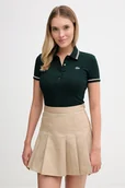 Koszulki i topy damskie - Lacoste polo damski kolor zielony DF5284 - miniaturka - grafika 1
