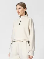 Kurtki i kamizelki sportowe damskie - Damska bluza dresowa crop-top 4F 4FSS22TSWSF165 - miniaturka - grafika 1