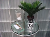 Pojemniki biurowe - VITROLAND 070017 pojemnik na długopisy ze szkła - miniaturka - grafika 1