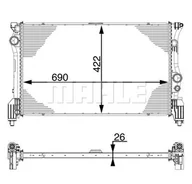 Układ chłodzenia - akcesoria - Chłodnica, układ chłodzenia silnika Mahle CR 931 000P - miniaturka - grafika 1