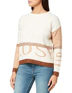 Koszulki i topy damskie - Gerry Weber Damska koszulka z długim rękawem z ukośną kratką, koszulka z długim rękawem, 1/1, w kratkę, Camel/Caramel/Hazelnut, 42 - miniaturka - grafika 1