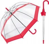 Parasole - PARASOLKA DAMSKA DŁUGA PRZEZROCZYSTA HAPPY RAIN - miniaturka - grafika 1