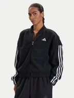 Bluzy damskie - adidas Bluza Holiday High Pile JM1891 Czarny Loose Fit - miniaturka - grafika 1
