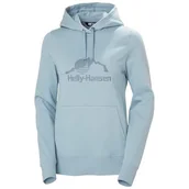 Bluzy damskie - Helly Hansen Damska bluza z kapturem z grafiką W Nord, Windy Blue, XL, Wietrzny niebieski, XL - miniaturka - grafika 1