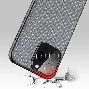 Dux Ducis Fino etui pokrowiec pokryty nylonowym materiałem iPhone 13 Pro szary - Etui i futerały do telefonów - miniaturka - grafika 6