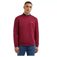 Bluzy męskie - Lee Bluza męska Plain Crew SWS, port, L - miniaturka - grafika 1