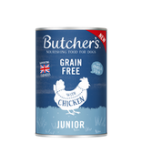 Mokra karma dla psów - BUTCHER'S Original Junior, karma dla psa, kawałki z kurczakiem w galaretce 6x400g + Pokrywka GRATIS!! - miniaturka - grafika 1