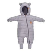 Kombinezony dla dzieci - Kombinezon zimowy dla dziecka MROZEK z uszami misia szary - miniaturka - grafika 1