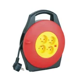 Listwy zasilające - Elektro Przedłużacz w kasecie 4G 10m Z/U z wył termicznym czerwono/czarny ELEKTRO PRR01410 - miniaturka - grafika 1