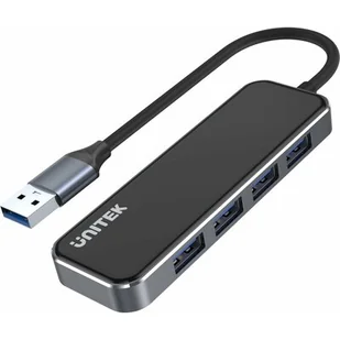 Unitek hub 4 porty obsydianowy H1109A - Huby USB - miniaturka - grafika 1