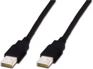 Kable USB - Digitus Kabel USB Kabel połączeniowy USB 2.0 Typ USB A/USB A M/M czarny 1m AK-300100-010-S - miniaturka - grafika 1