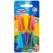 Kredki, ołówki, pastele i pisaki - Kredki świecowe w kształcie rakiety ASTRA BABY - 6 szt. - miniaturka - grafika 1