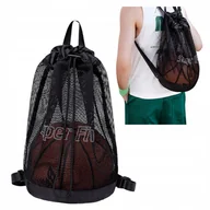 Plecaki - Plecak czarny DLA PIŁKI SPORTOWY na siłownię do koszykówki siatkówki unisex - miniaturka - grafika 1