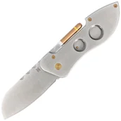 Noże - Nóż składany i do cygar Midgards Messer Doublecut Gray Aluminium/Red G10, Satin 14C28N by Ralf Buchinger (MM015) - miniaturka - grafika 1