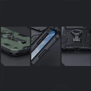 Nillkin CamShield Armor Pro Case etui iPhone 14 Pro pancerny pokrowiec podstawka ring czarny - Etui i futerały do telefonów - miniaturka - grafika 15