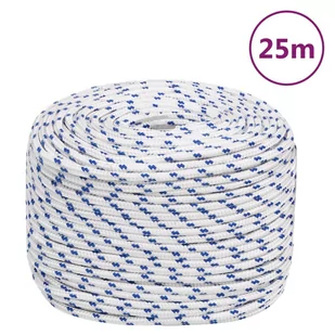 vidaXL Linka żeglarska, biała, 8 mm, 25 m, polipropylen - Żeglarstwo - miniaturka - grafika 1