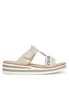 Klapki i japonki damskie - Rieker Klapki CEO-V02M6-60 Srebrny - miniaturka - grafika 1