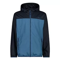 Kurtki męskie - CMP - męska kurtka przeciwdeszczowa ze stałym kapturem, Dusty Blue, 50 - miniaturka - grafika 1