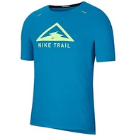 Koszulki męskie - Nike Koszulka męska Rise 365 Trail T-shirt męski Laser Blue/Barely Volt XXL - miniaturka - grafika 1
