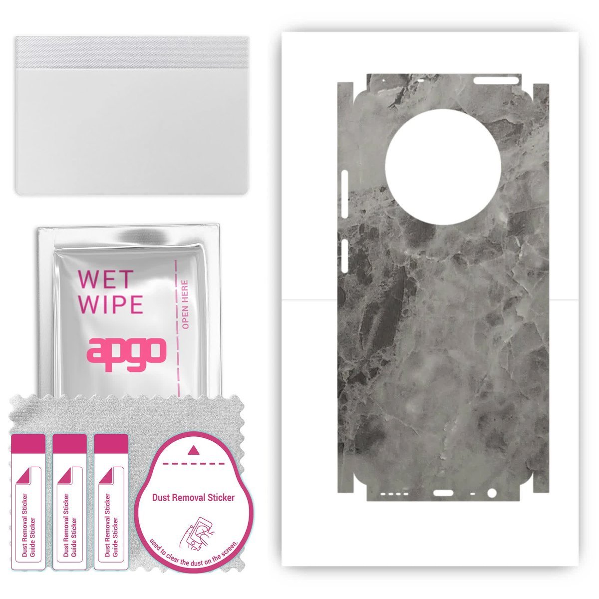 Folia naklejka skórka strukturalna na TYŁ+BOKI do Realme 12x 5G - Marmur Czarny - apgo SKINS