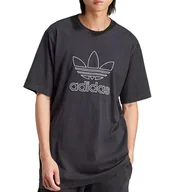 Koszulki sportowe męskie - Koszulka adidas Originals Adicolor Outline Trefoil IU2347 - czarna - Adidas - miniaturka - grafika 1