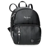 Plecaki - Pepe Jeans Sprig Plecak Na Co Dzień Czarny 20x25,5x10 cm Sztuczna skóra 5,1L by Joumma Bags, Czarny (Black), Talla única, plecak na co dzień - miniaturka - grafika 1