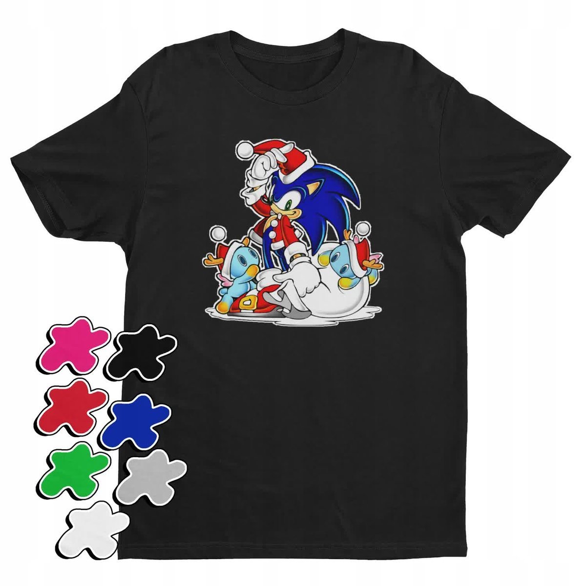 Koszulka T-Shirt Dziecięca Z Nadrukiem Sonic Święta Prezent -M 134-140