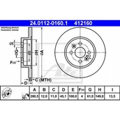 Tarcze hamulcowe - ATE 24.0112-0160.1 - miniaturka - grafika 1