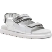 Buty dla dziewczynek - Karl Lagerfeld Kids Sandały | z dodatkiem skóry - miniaturka - grafika 1