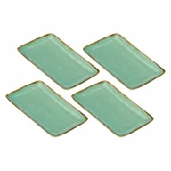 Tace i patery - ROSE&TULIPANI CONCERTO VERDE ACQUA Zestaw 4 tac prostokątnych 20 x 13 cm - miniaturka - grafika 1